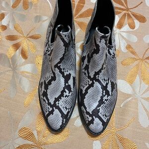 Madden Girl Snakeskin Design Ankle Boots